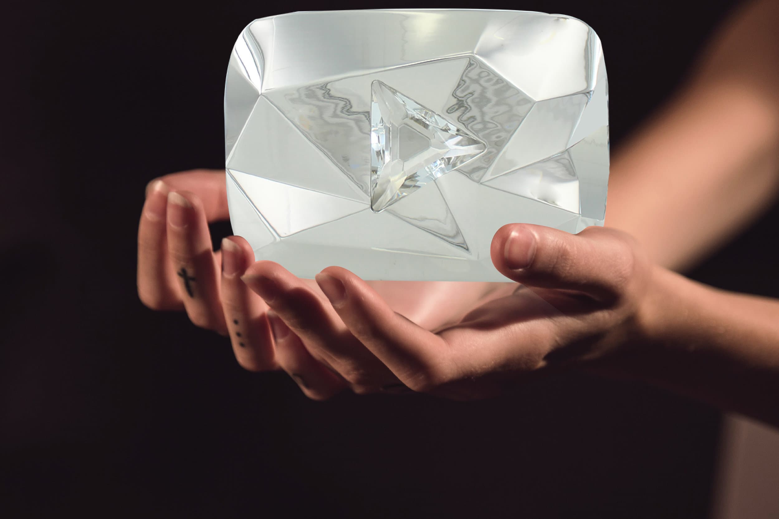 YouTube Diamond Play Button — UNIQUE CUSTOM AWARDS